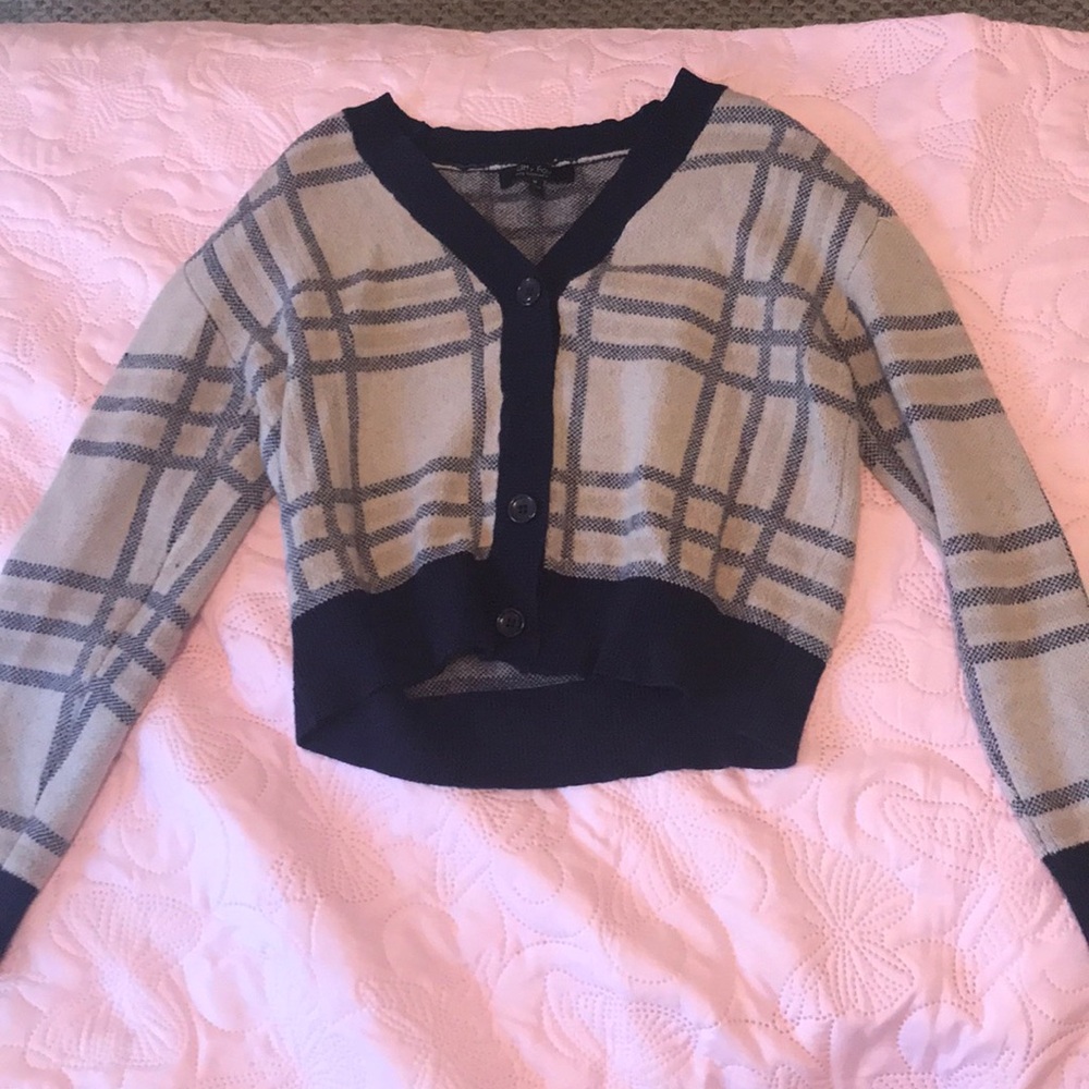 Witty Fox brown and blue cardigan